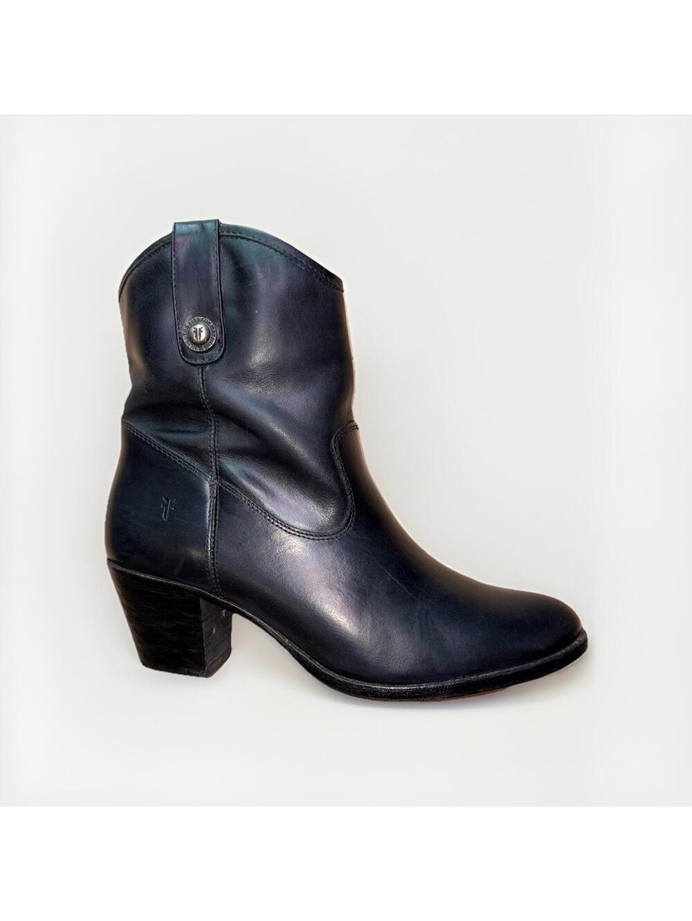 Frye Carson Pull On Boots Women’s 9.5 B Black Leather Western